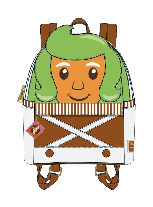 10" Charlie and the Chocolate Factory - Oompa Loompa Faux Leather Mini Backpack Bag Loungefly US Exclusive