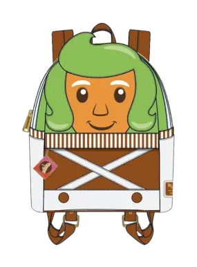 10" Charlie and the Chocolate Factory - Oompa Loompa Faux Leather Mini Backpack Bag Loungefly US Exclusive