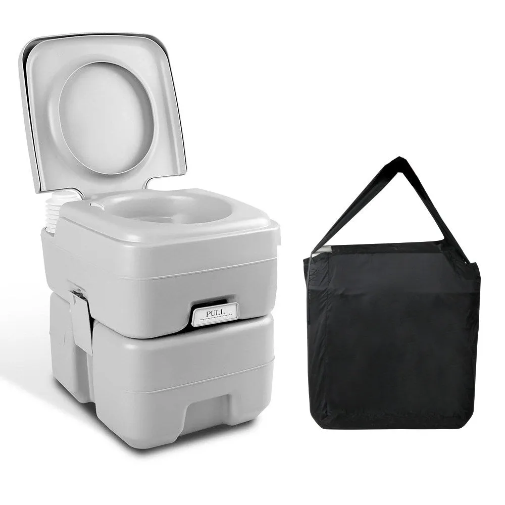 20L Toilet with Carry Bag Outdoor Camping Loo Potty Dunny - Grey