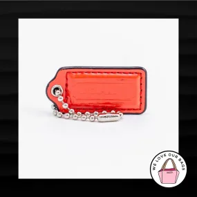 2" Medium COACH SALMON PINK  PATENT LEATHER KEY FOB BAG CHARM KEYCHAIN HANG TAG