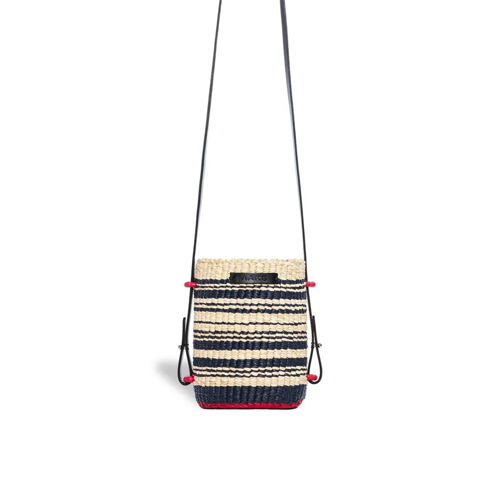 AAKS Lisi Stripe bucket silhouette cross-body bag