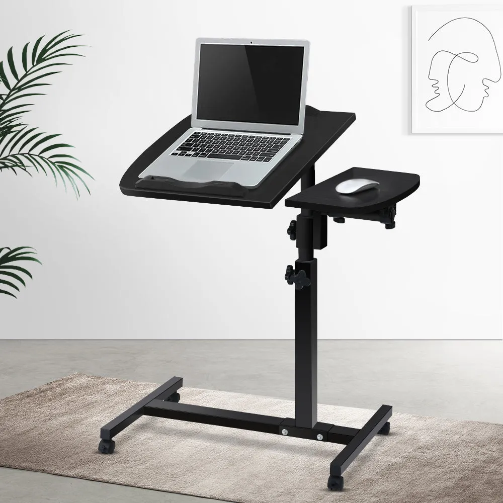 Adjustable Rotating Laptop Desk, Steel Frame, Black - Artiss