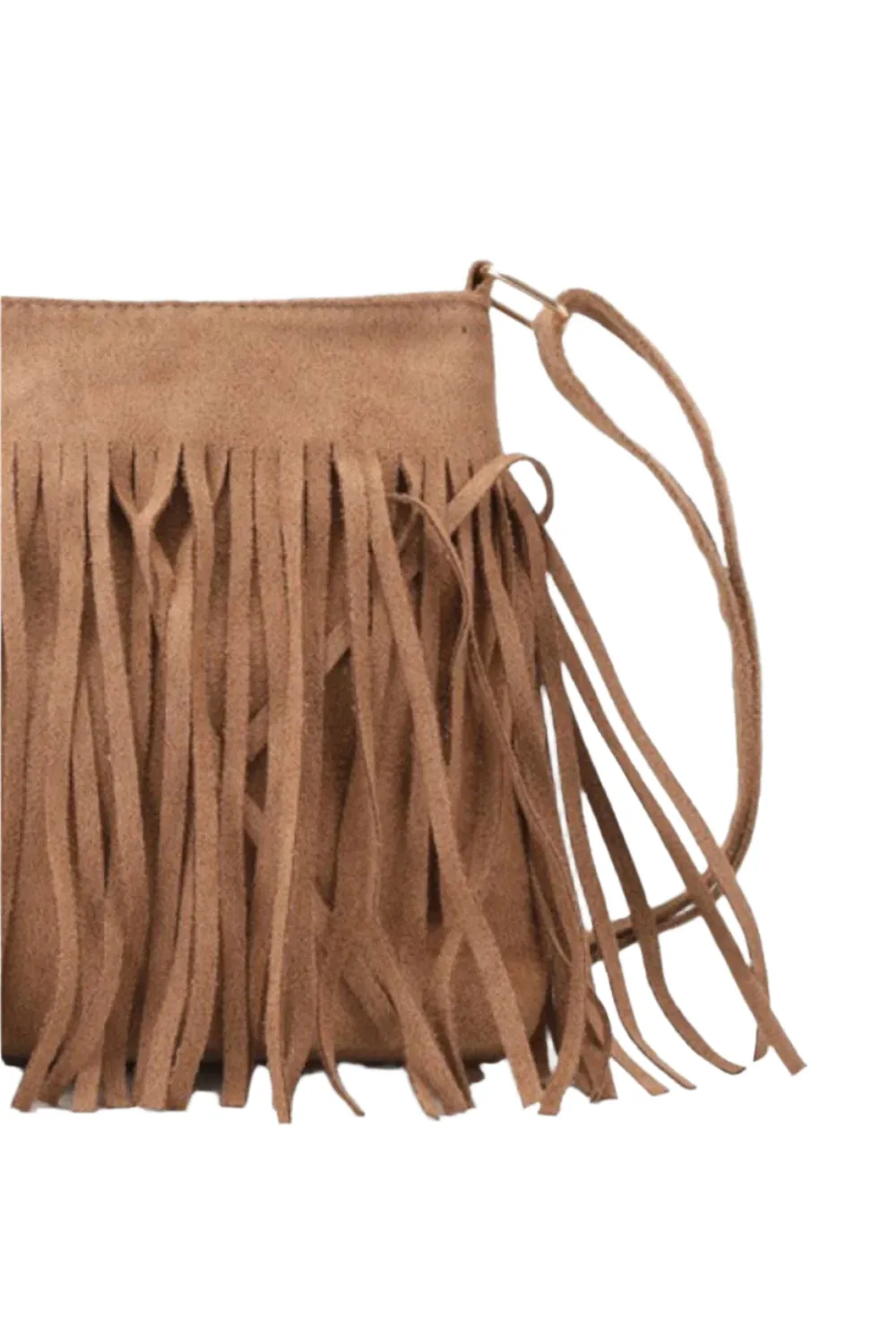 Adored PU Leather Crossbody Bag with Fringe