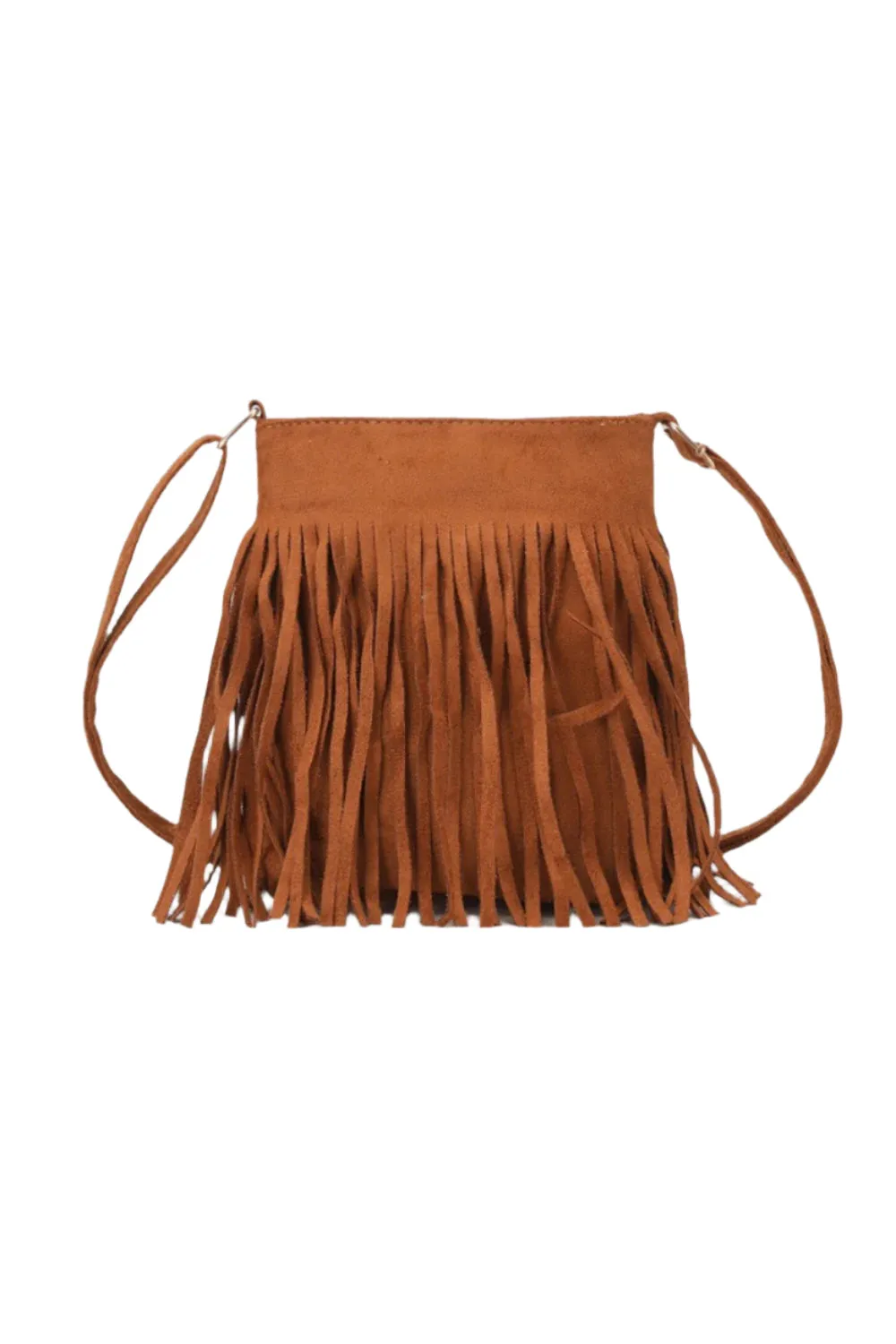 Adored PU Leather Crossbody Bag with Fringe