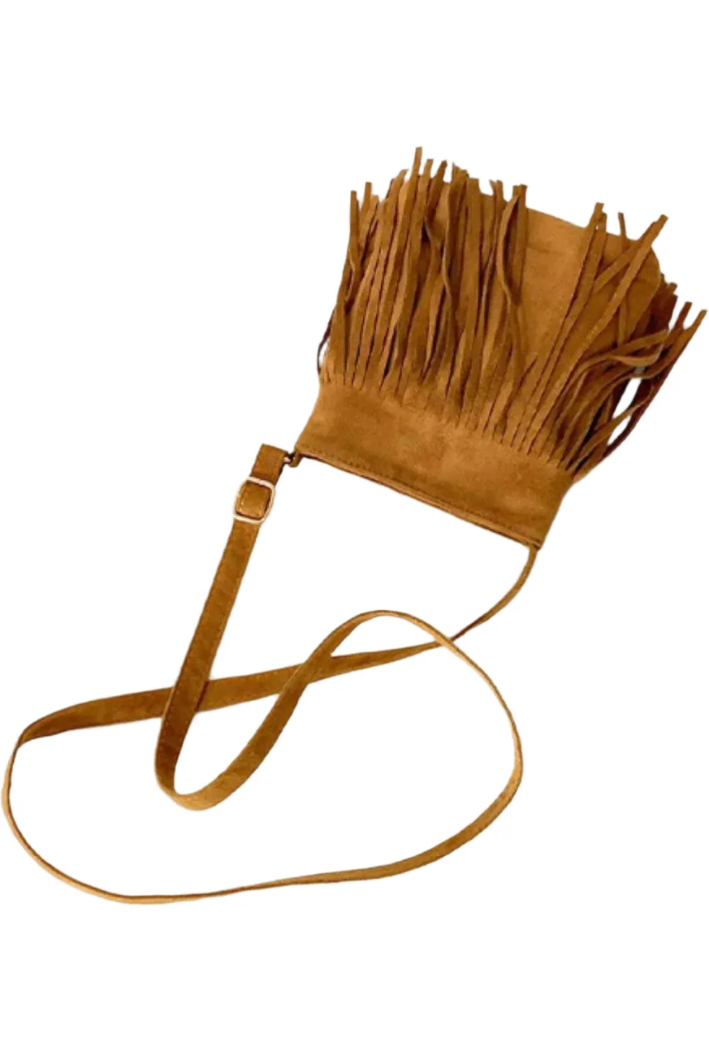 Adored PU Leather Crossbody Bag with Fringe