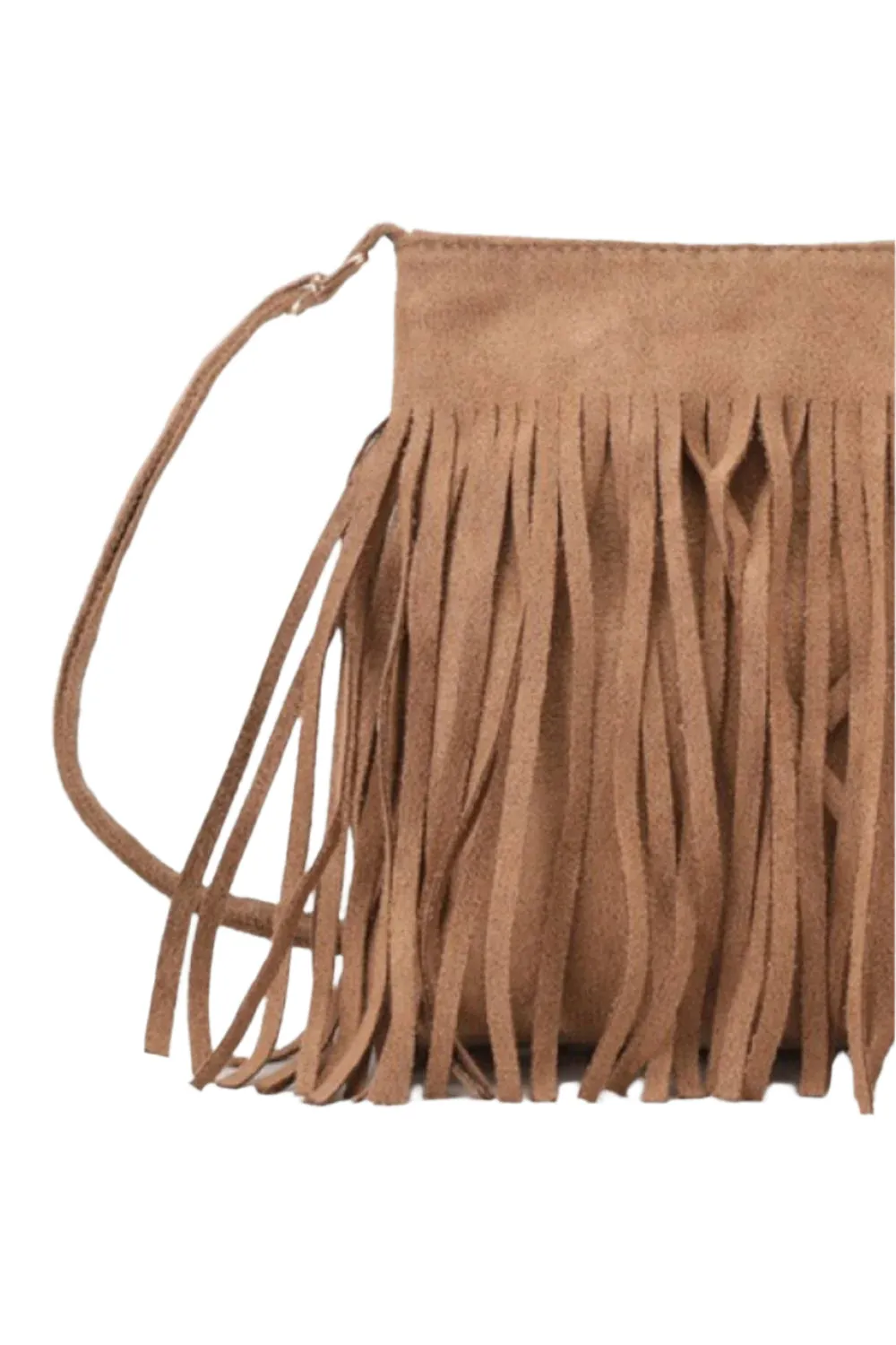 Adored PU Leather Crossbody Bag with Fringe