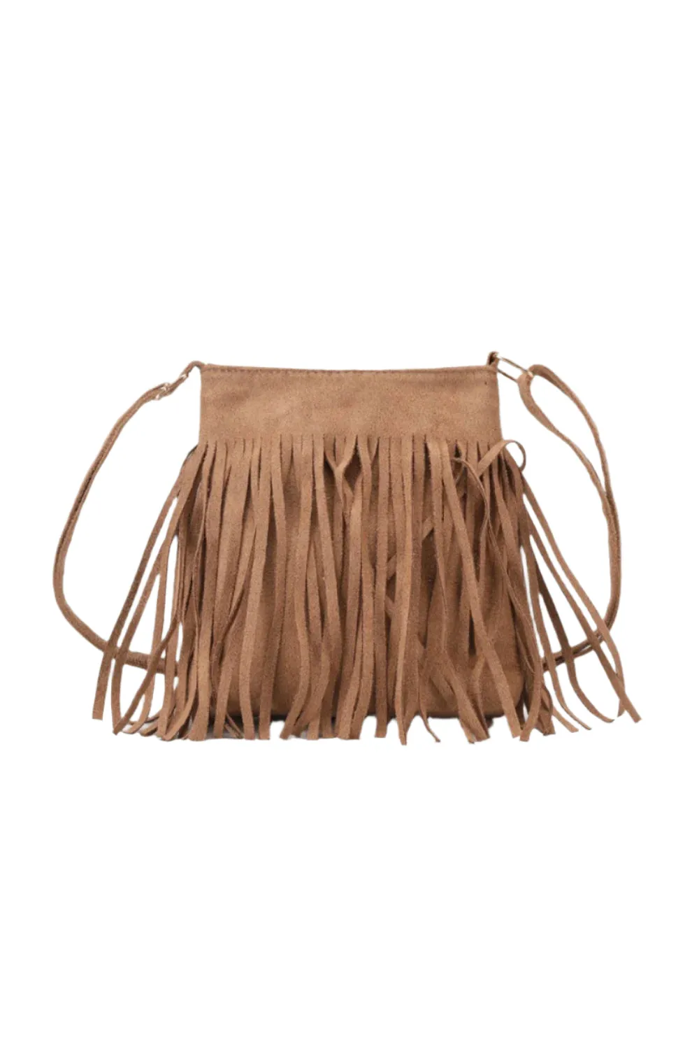 Adored PU Leather Crossbody Bag with Fringe