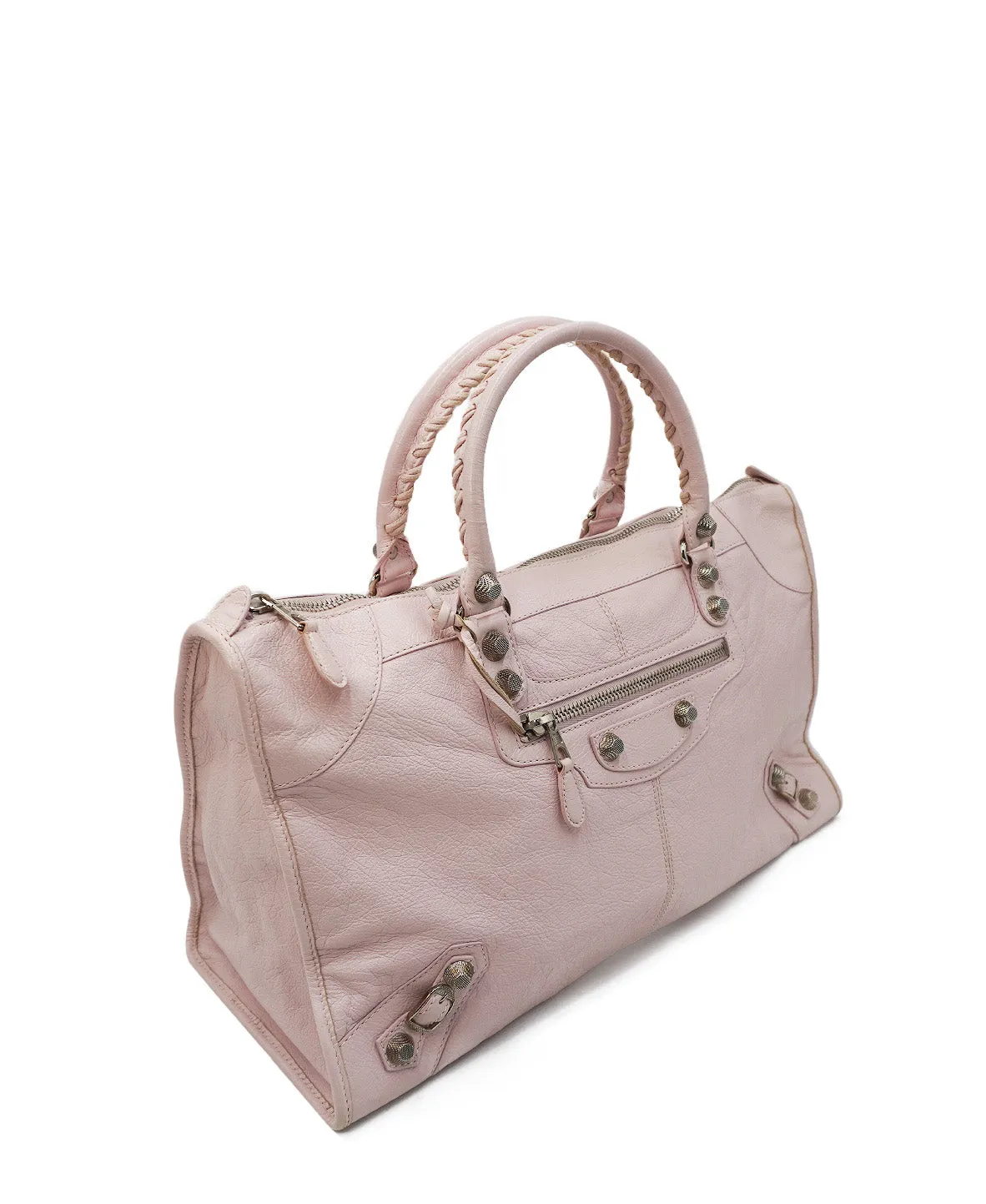 Agneau Giant 12 Silver Hardware City Pink