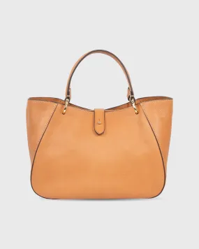 Annalisa Satchel Bag in Tan Leather