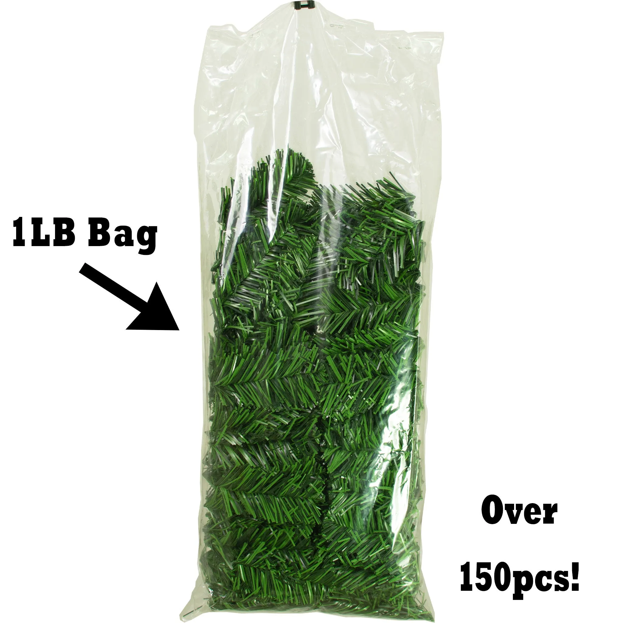 Artificial Alpine Green Pine Needle Brush - 1 lb Bag (150  Pieces)