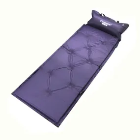 Automatic Inflatable Sleeping Pad Moisture Proof Pad with Pillow(Purple)