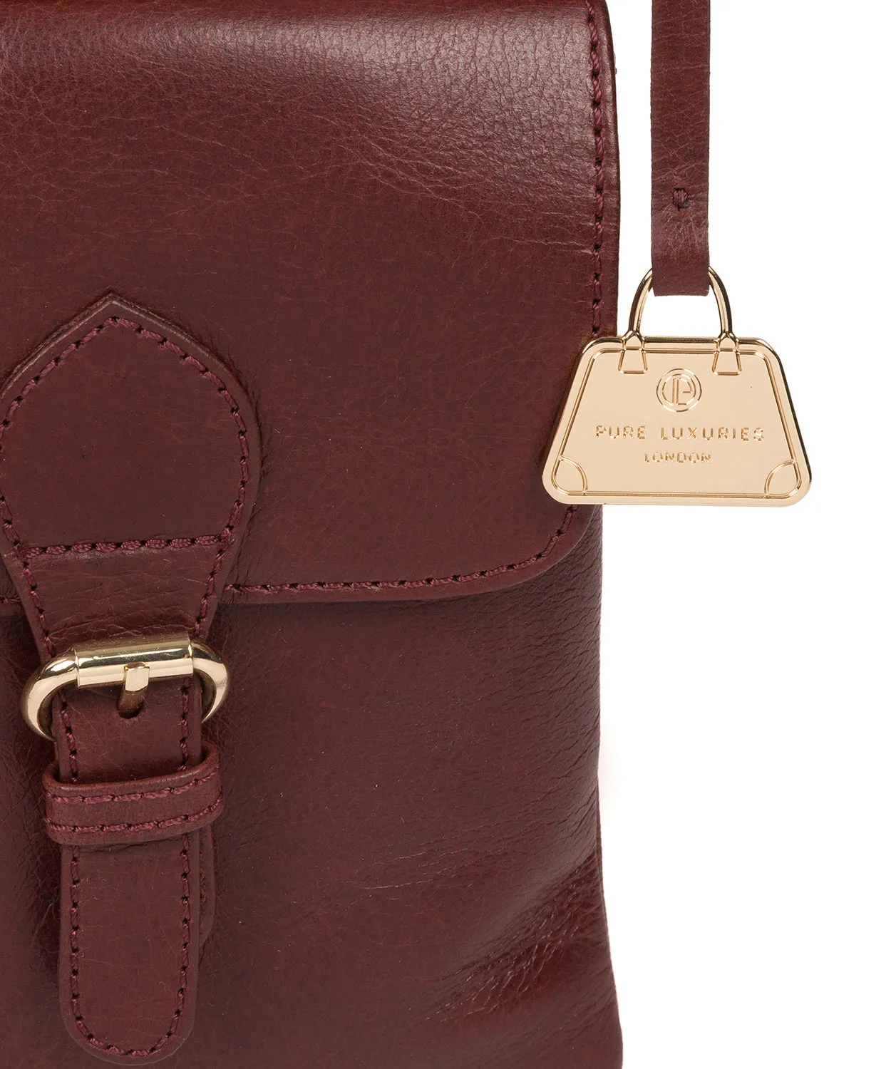 'Azalea' Chestnut Leather Cross Body Bag