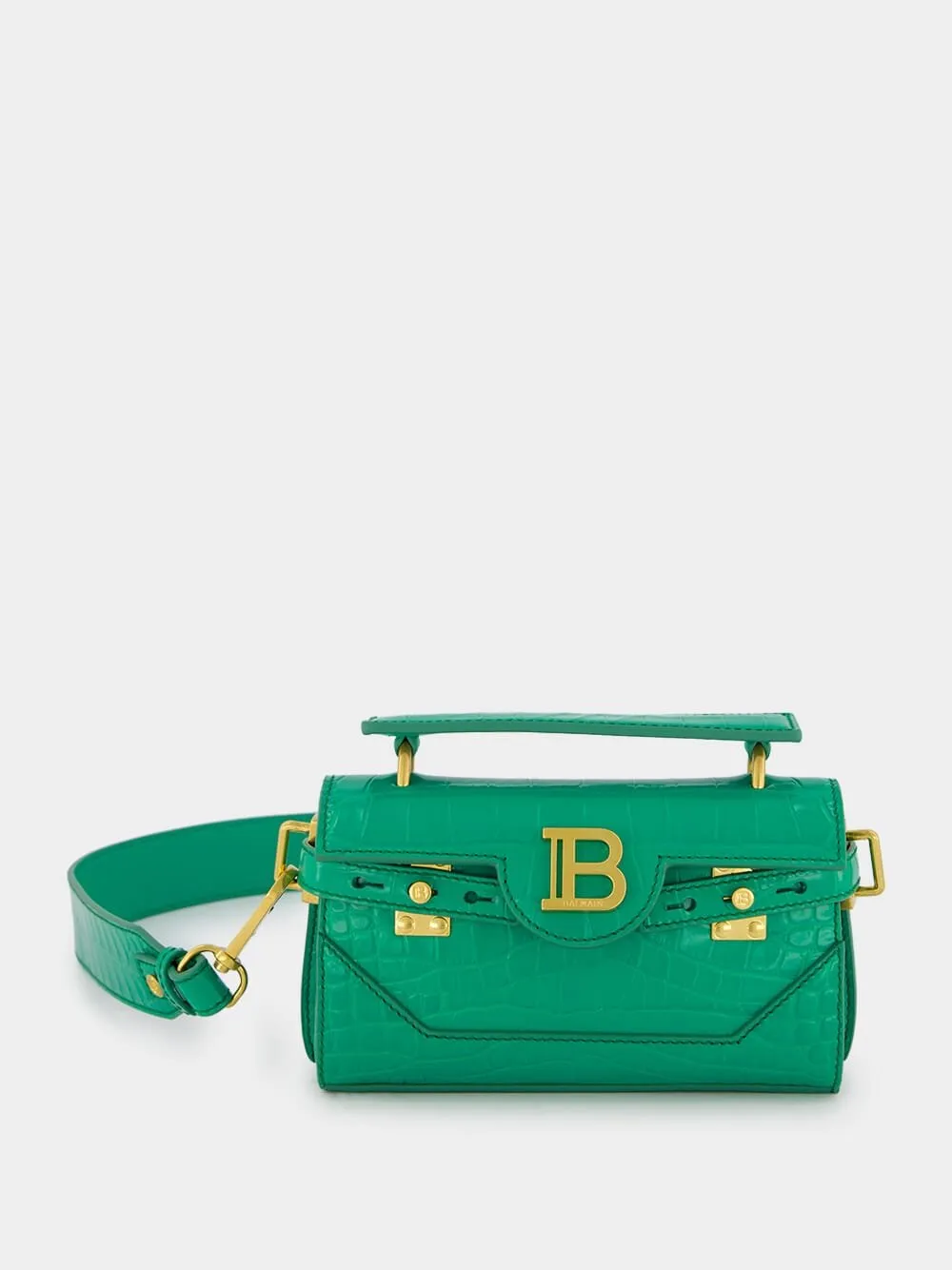 B-Buzz 19 Crocodile-Embossed Leather Bag