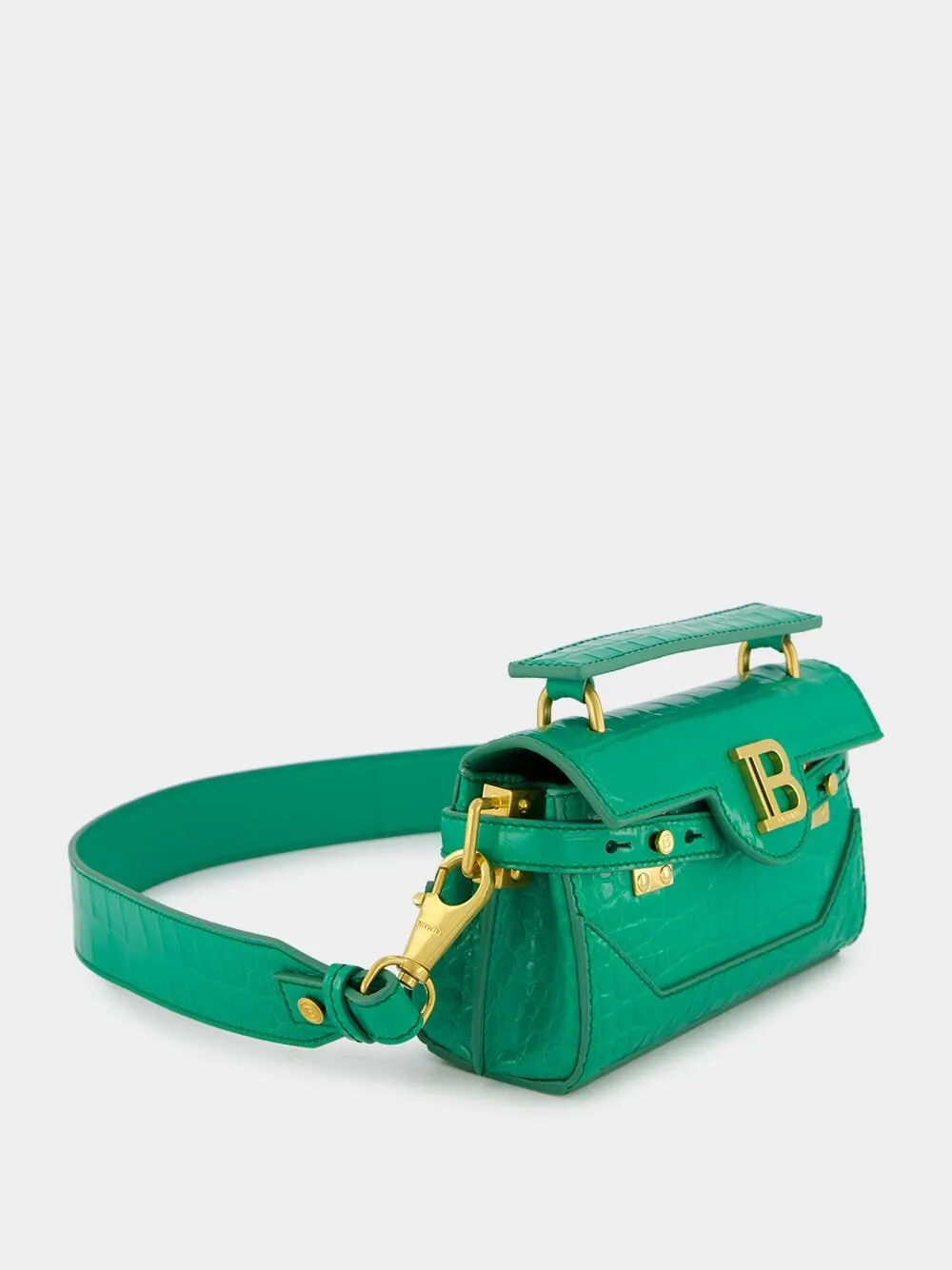 B-Buzz 19 Crocodile-Embossed Leather Bag