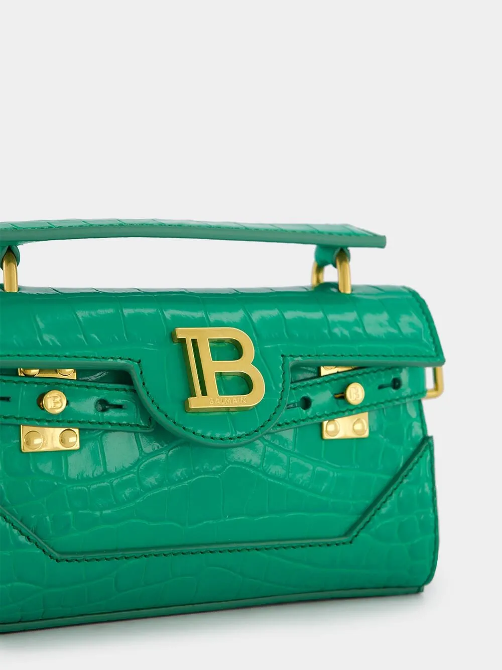 B-Buzz 19 Crocodile-Embossed Leather Bag