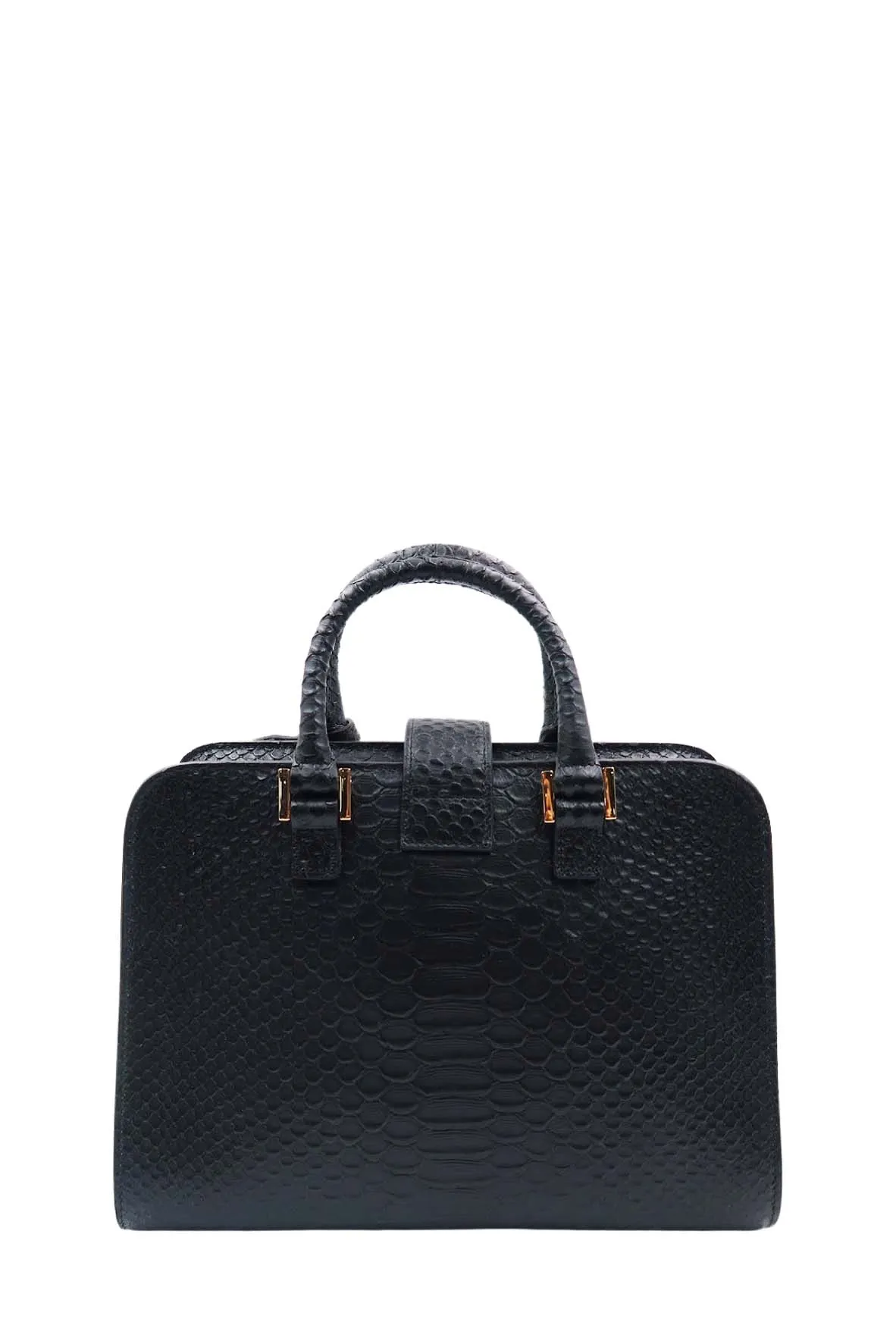 Baby Cabas Python Leather Black