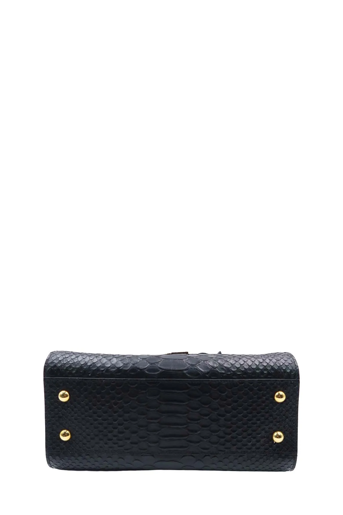 Baby Cabas Python Leather Black