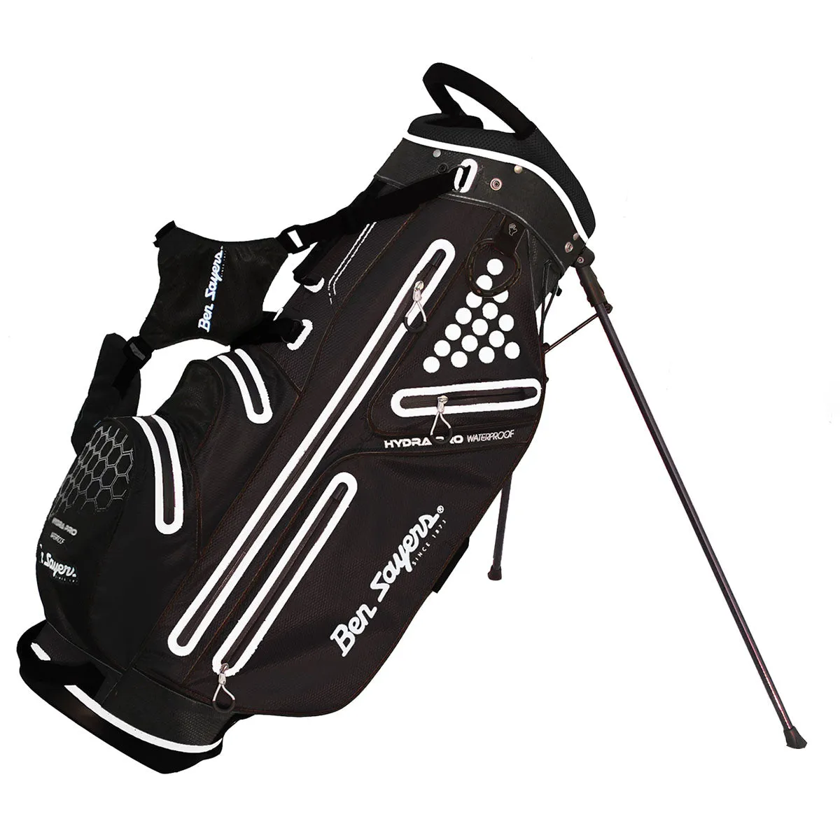 Ben Sayers Hydra Pro Waterproof Stand Bag - Black/White