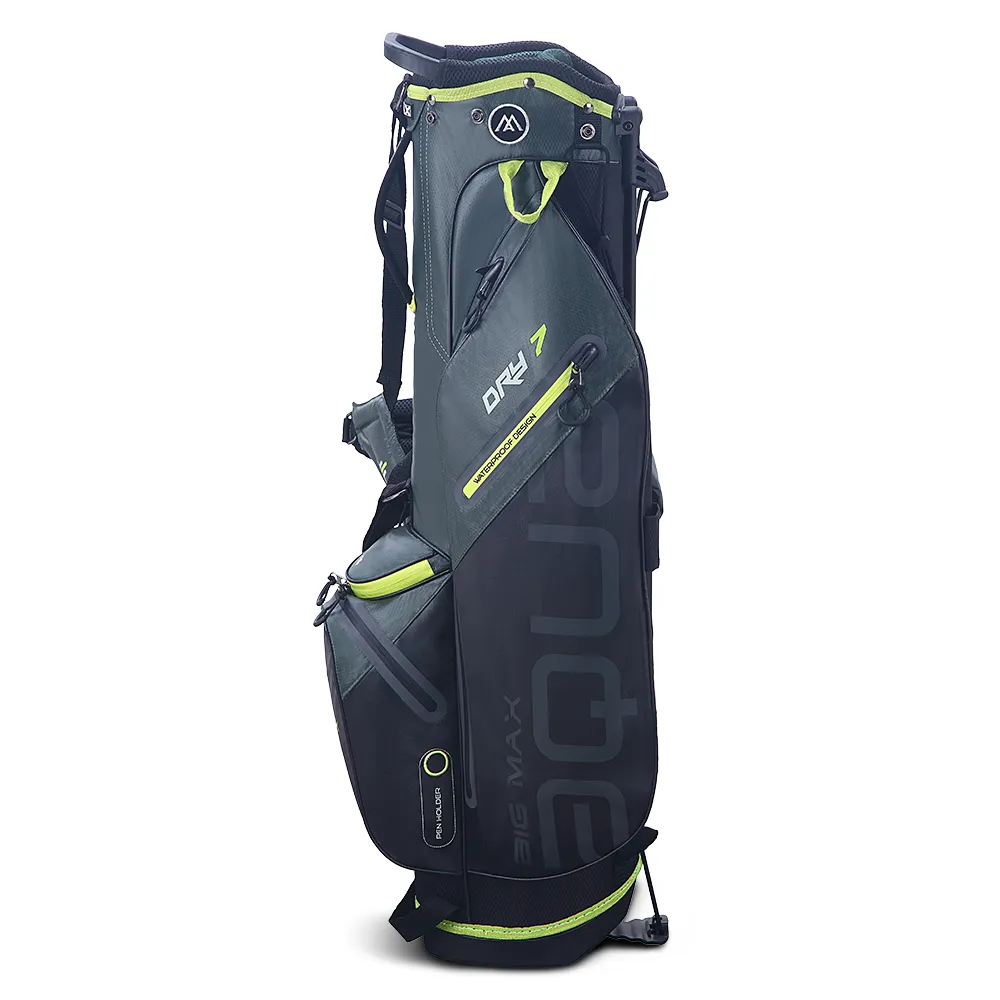 Big Max Aqua Seven G Waterproof Stand Bag - Forest Green/Black/Lime