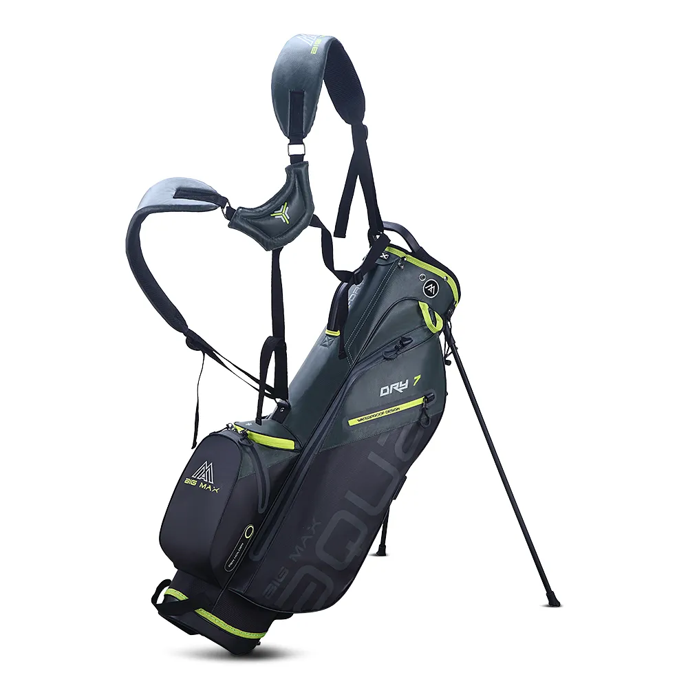 Big Max Aqua Seven G Waterproof Stand Bag - Forest Green/Black/Lime