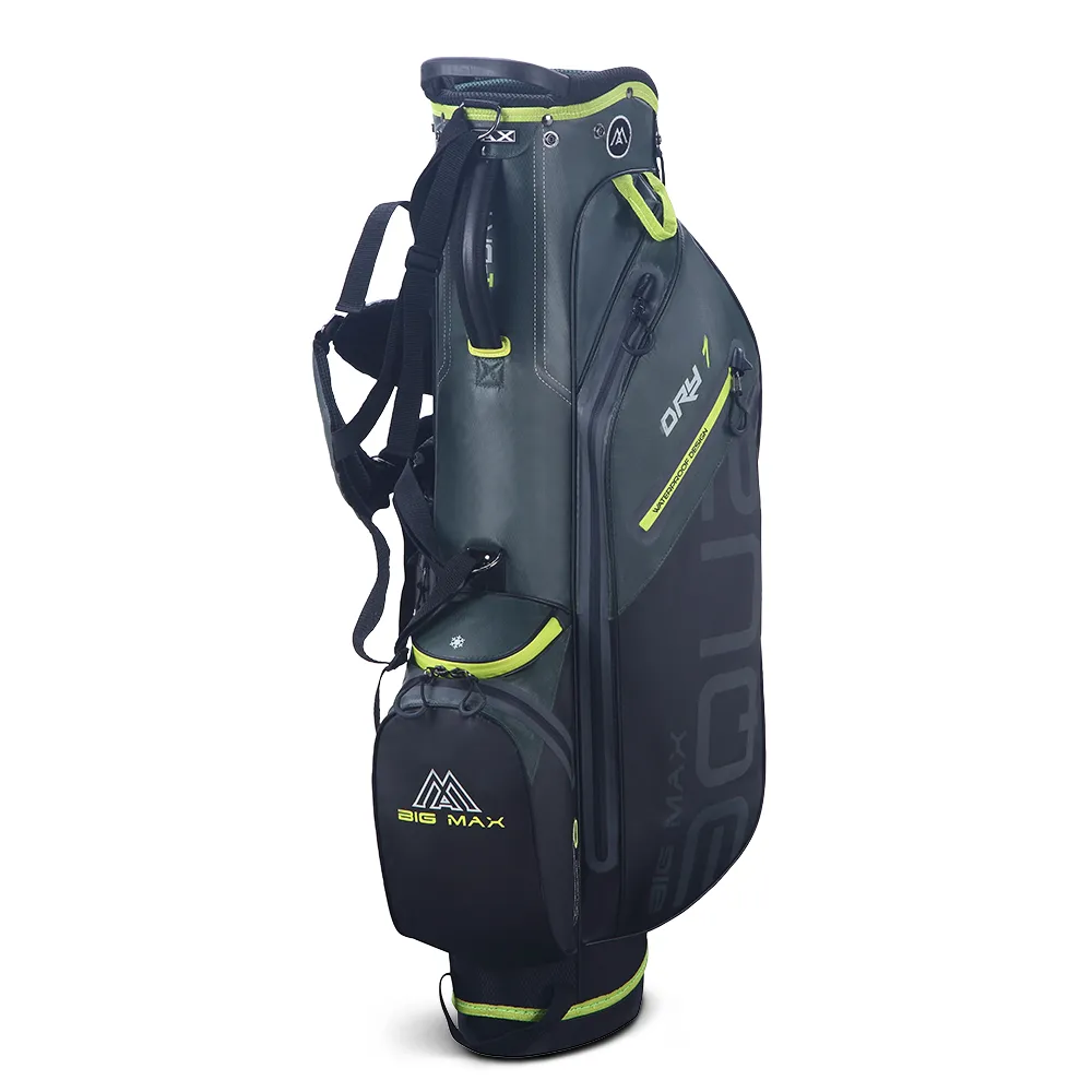 Big Max Aqua Seven G Waterproof Stand Bag - Forest Green/Black/Lime