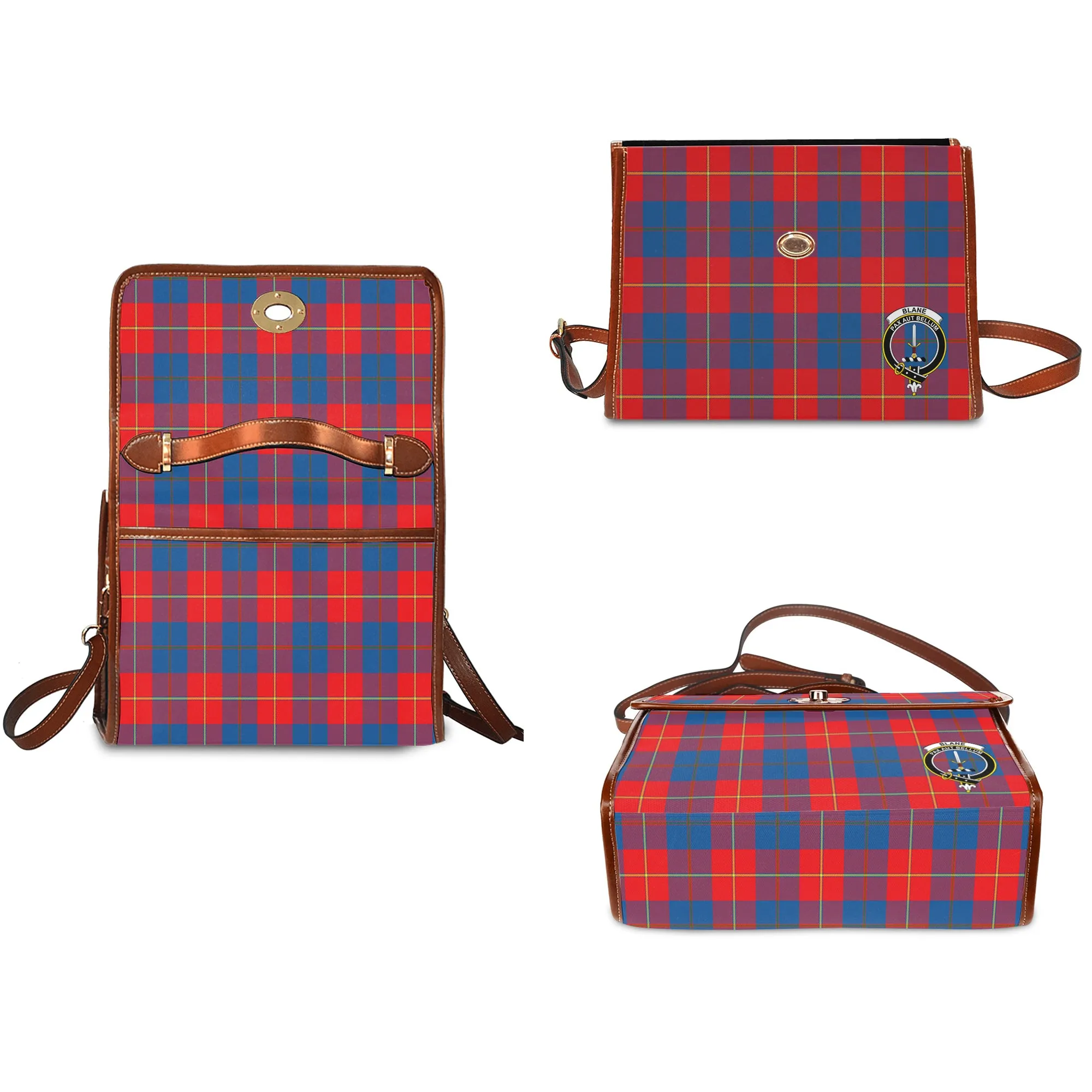 Blane Tartan Waterproof Canvas Bag with Family Crest