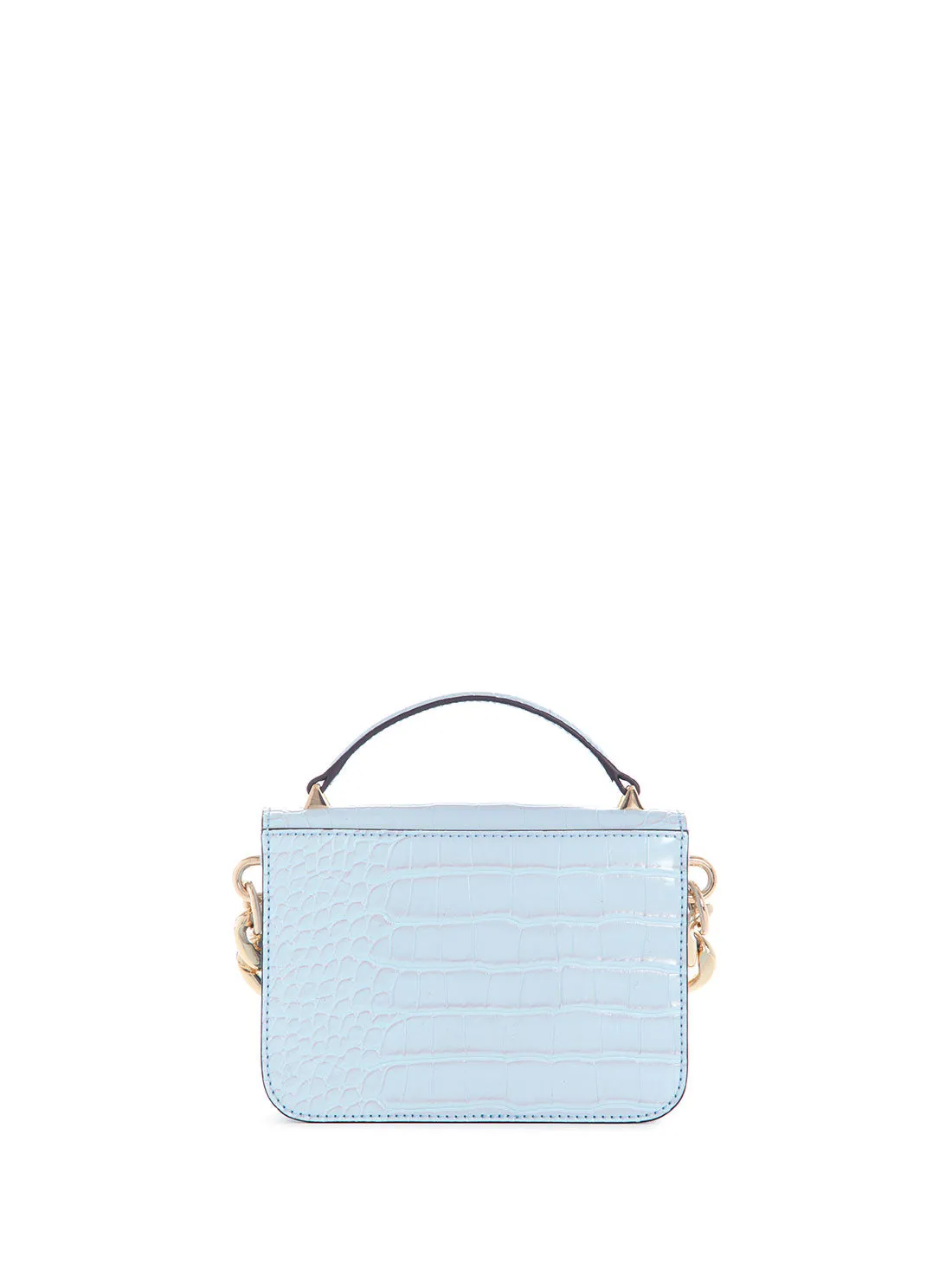 Blue Retour Croco Mini Crossbody Bag