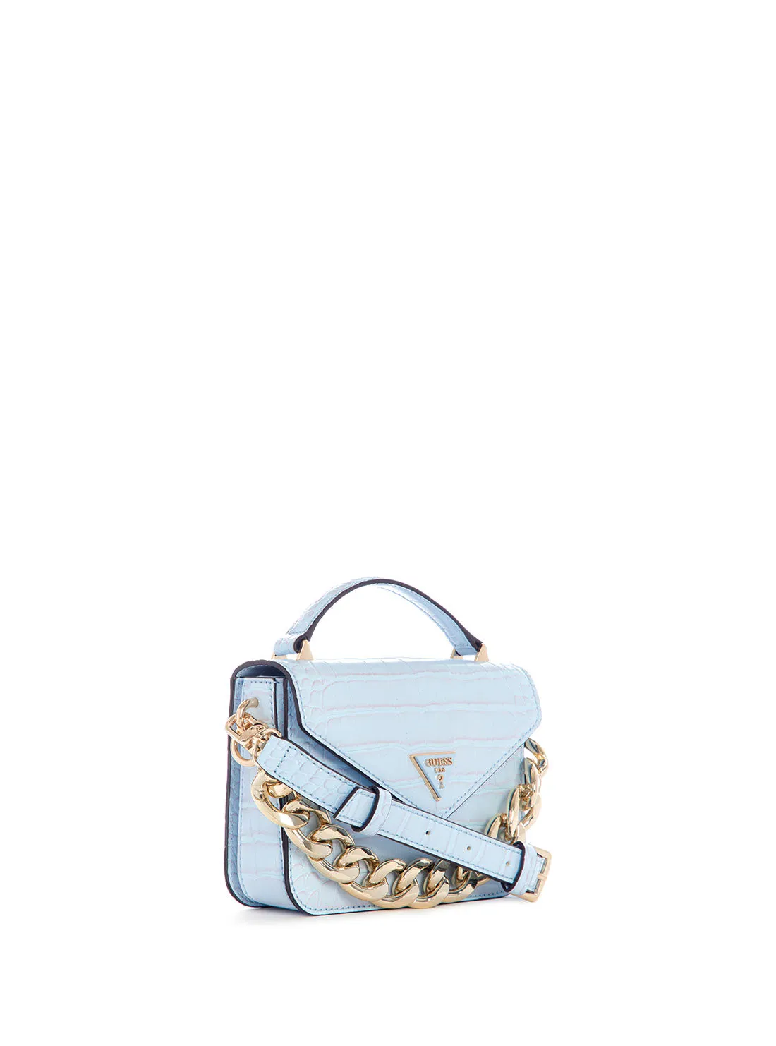 Blue Retour Croco Mini Crossbody Bag