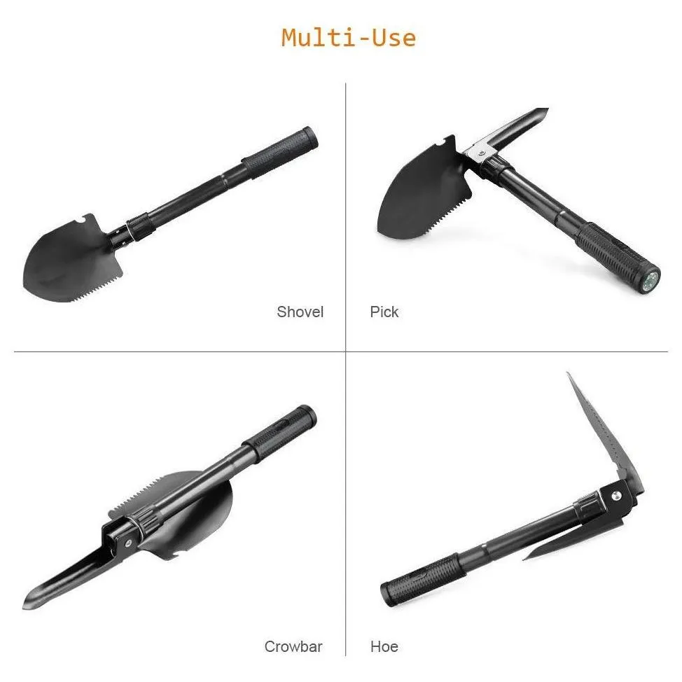 BoBKY - Multifunction Folding Military Shovel With Carrying Bag