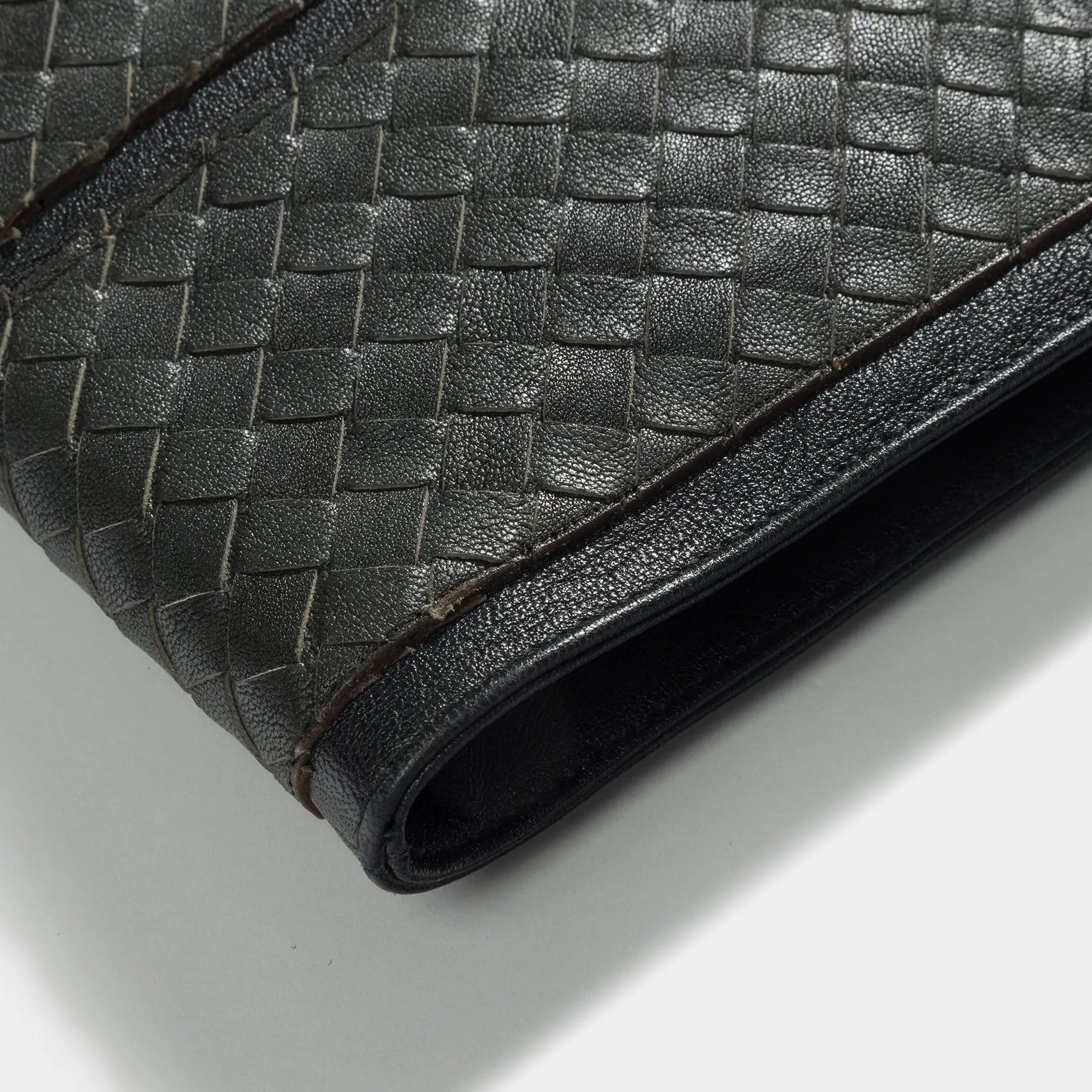 Bottega Veneta "GREY" Intrecciato Document Case