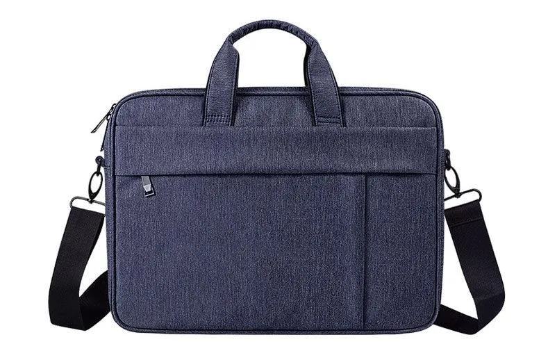 Brinch Waterproof Casual Business Side Zipper Designed Laptop Bag- NavyBlue