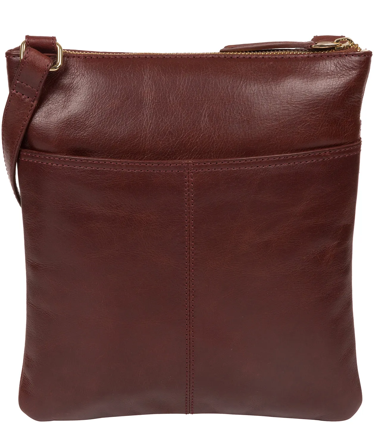 'Briony' Chestnut Leather Cross Body Bag