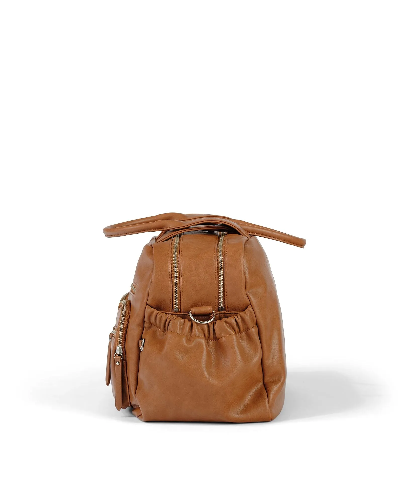 Carry All Nappy Bag - Tan Vegan Leather