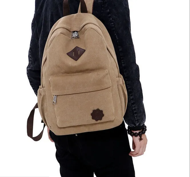 Casual Canvas Men's Backpacks Students School Bag High Quality All-Match Large Capacity Vintage Travel Bags