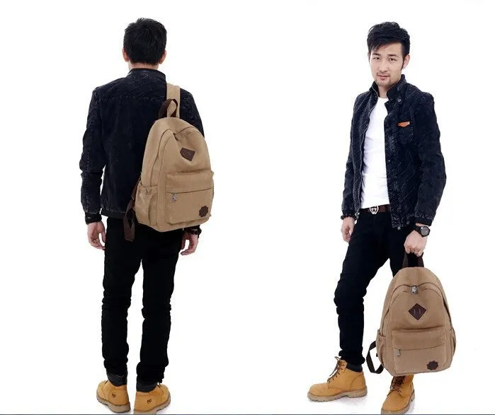 Casual Canvas Men's Backpacks Students School Bag High Quality All-Match Large Capacity Vintage Travel Bags