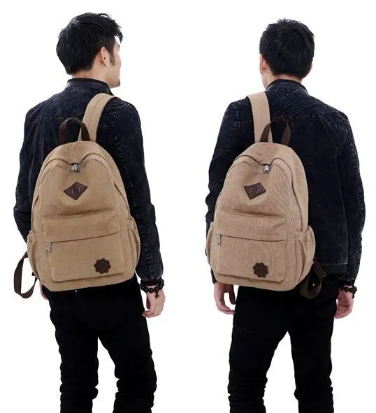 Casual Canvas Men's Backpacks Students School Bag High Quality All-Match Large Capacity Vintage Travel Bags