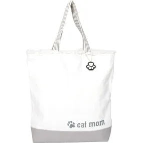 Cat Mom Canvas Tote Bag