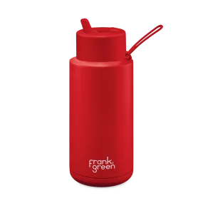 Ceramic Reusable Bottle - Atomic Red 34oz 1Lt