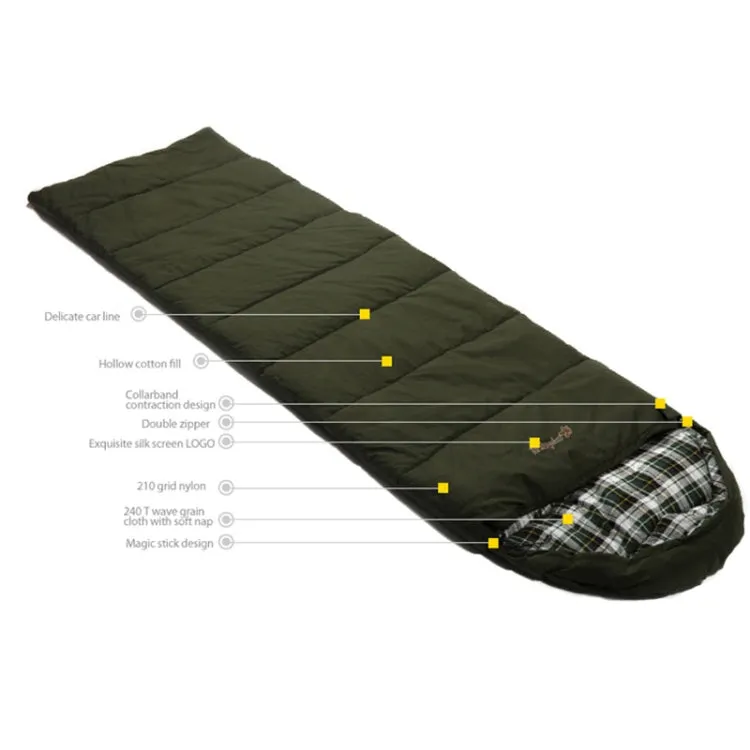 CHANODUG FX-8309 Camping Warm Envelop Style Sleeping Bag(Green)