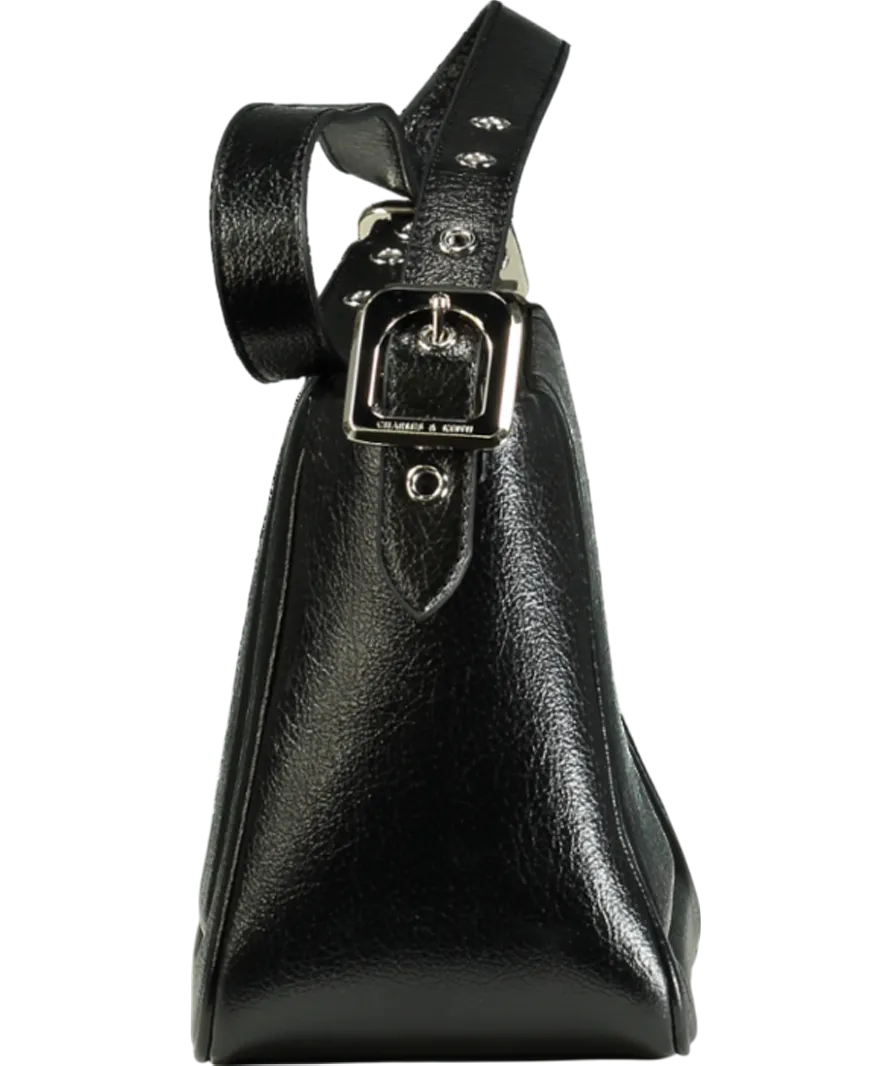 Charles & Keith Black Petra Boxy Bucket Bag