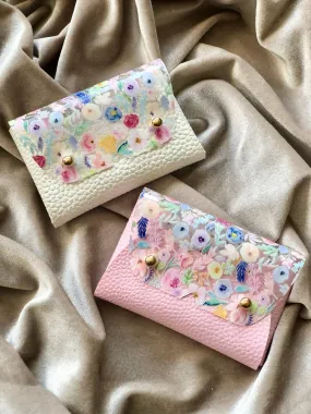 Clear Multi-Colour Floral Pouch