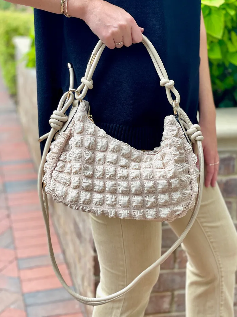 Cloud Nine Quilted Bag - Taupe