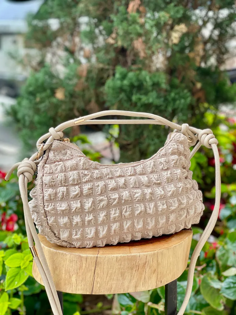 Cloud Nine Quilted Bag - Taupe