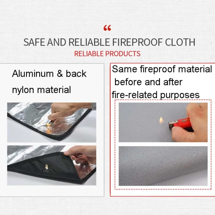 CLS Outdoor Camping Fireproof Cloth Picnic Barbecue Heat Insulation Mat Flame Retardant Fiberglass Fire Blanket, Size:46x35cm