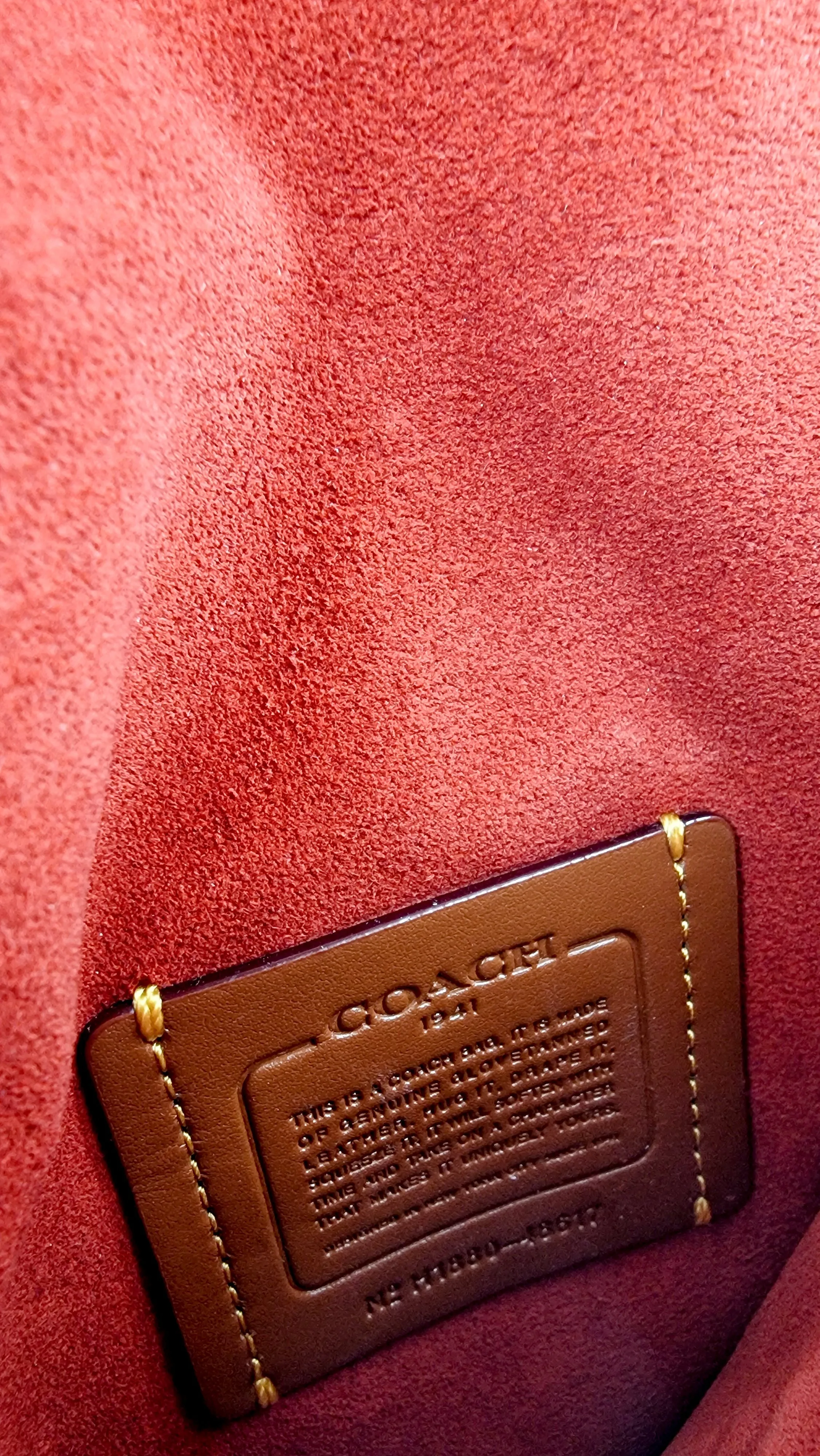 Coach 1941 Fringe Saddle Bag Pyramid Rivets in Oxblood Smooth Leather & Ram Charm - Coach 48617