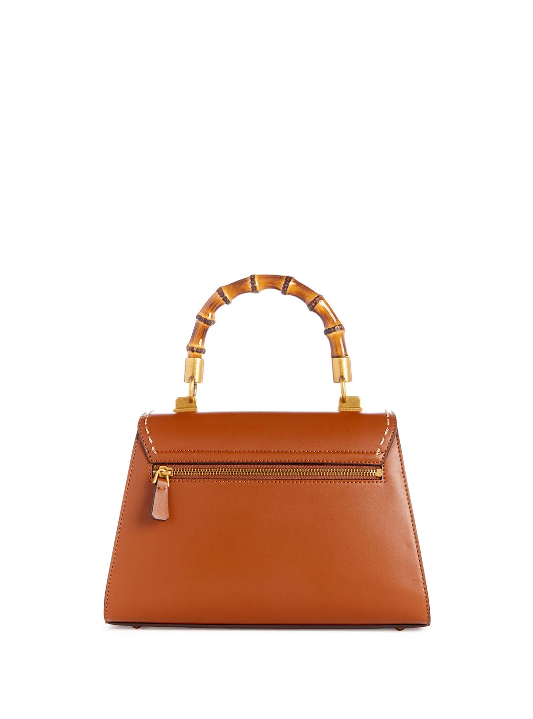 Cognac Stephi Bamboo Crossbody Bag