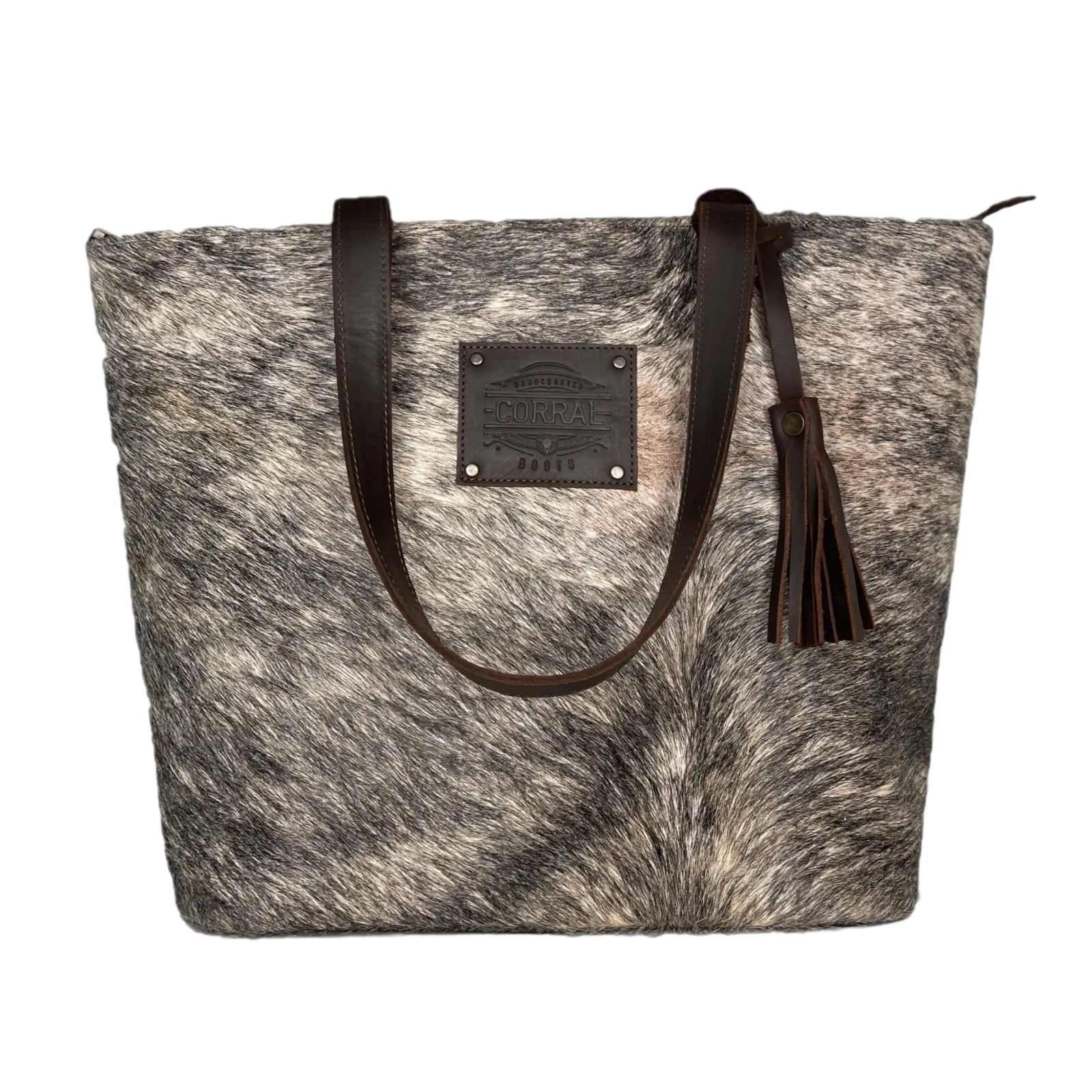 Corral Brown and White Cowhide Hair On Purse D1287