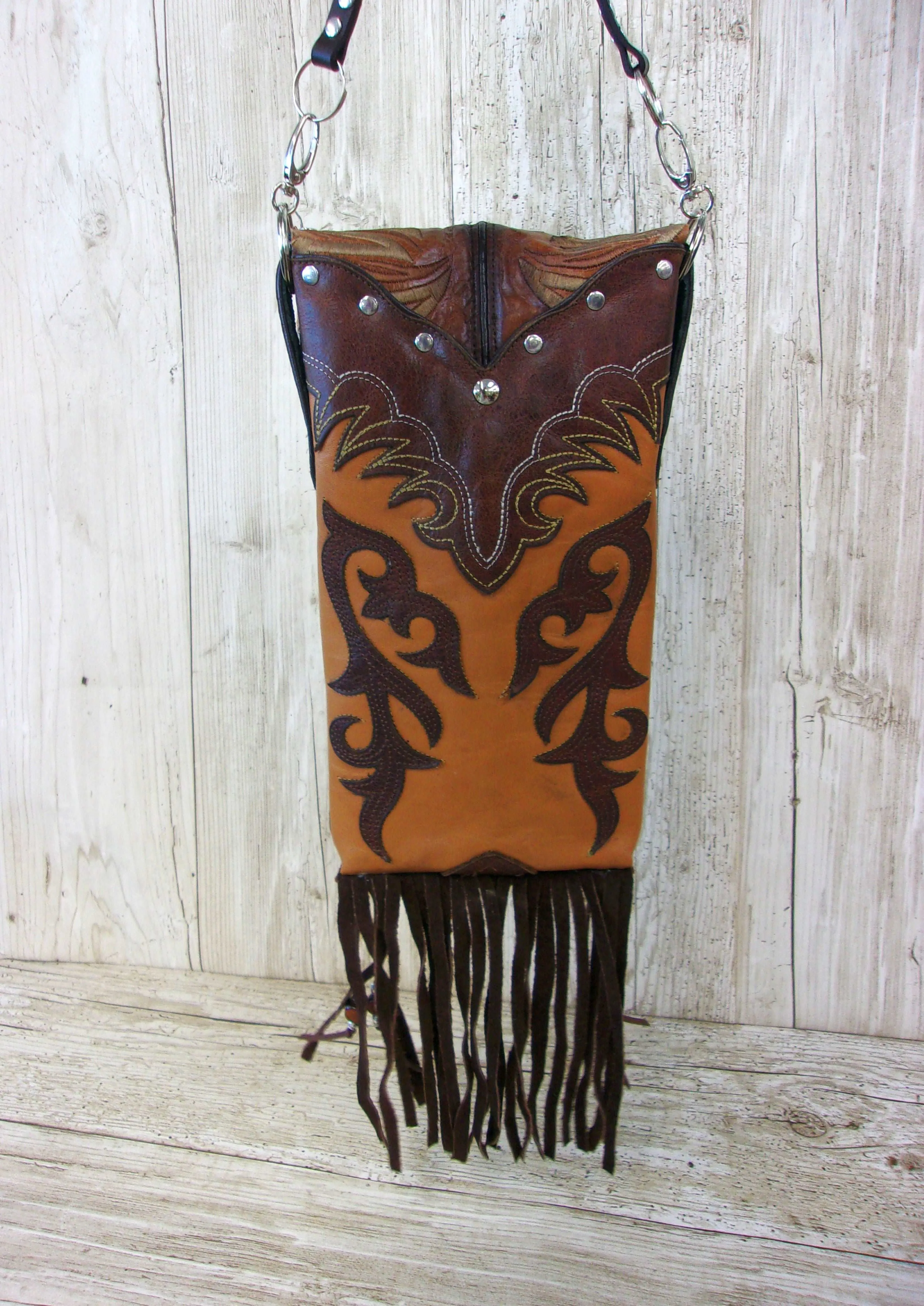 Cowboy Boot Crossbody Fringe Hipster Bag HP902