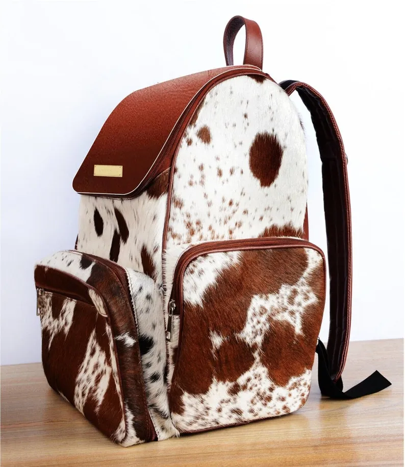 Customize travel Backpack Cowhide Diaper bag Laptop backpack Unisex