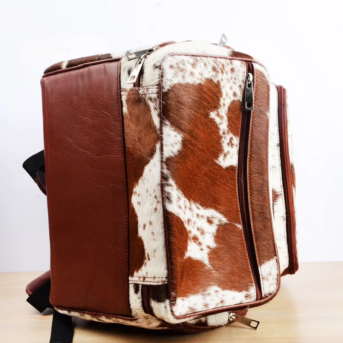 Customize travel Backpack Cowhide Diaper bag Laptop backpack Unisex